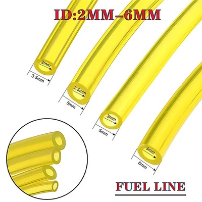 Petrol Strimmer Fuel Line Pipe Hose Mowers Trimmer Chainsaw Yellow 2mm - 6mm - Image 1 of 4