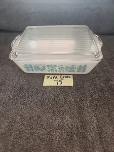 Vintage Pyrex 0503 Amish Butterprint 1 1/2 Quart Auflaufform mit Deckel - Bild 1 von 8