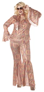 70's Discolicious Dancing Disco Diva Plus Size Adult Costume - Picture 1 of 1