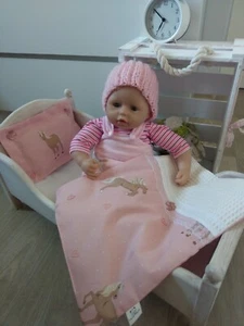 ❤SPECIAL EDITION♥ Puppenbettwäsche❤ Puppenwagengarnitur❤rosa creme Pferd ❤Neu - Bild 1 von 4