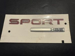 Sport HSE Red Rear Tailgate Badge Emblem Fit Rover With Template - Picture 1 of 2