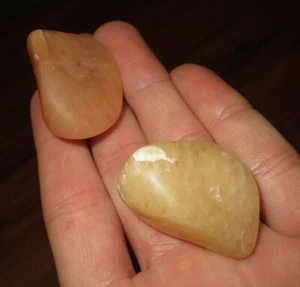 SATYALOKA ROSE & YELLOW AZEZTULITE RARE BEAUTIFUL POLISHED ASCENSION CRYSTAL SET - Picture 1 of 8