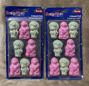 (2) Vintage 2000 American Greetings Barney & Baby Bop marciapiede gesso nuovo con scatola - Foto 1 di 9