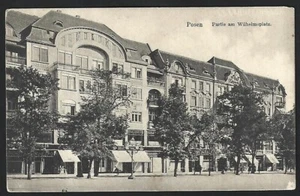POSEN Polonia Alemania Partido en Wilhelmsplatz postal PU POSEN 1915 - Imagen 1 de 2