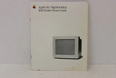 APPLECOLOR HIGH-RESOLUTION RGB MONITOR OWNER'S GUIDE 030-3085-C MANUAL  - Image 1 of 4