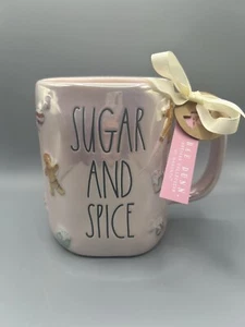 Rae Dunn irisierend rosa Zucker & Gewürz Weihnachten Lebkuchen Kaugummistrop Becher NEU - Bild 1 von 3