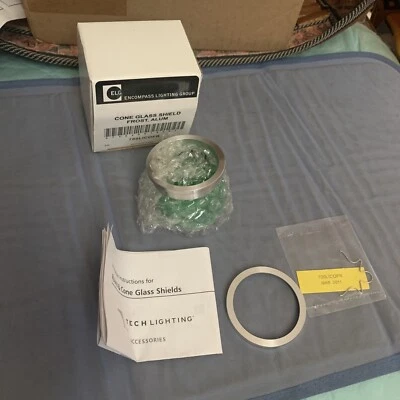Tech lighting group cone Green glass shield frost 700LICOFR - Image 1 of 4