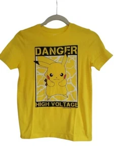 New Pokemon Pikachu Danger High Voltage Youth Medium Switch Gaming Cotton Tee - Picture 1 of 4