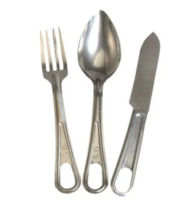 US Army cubiertos cuchillo cable cuchara 1944 kit de medición Segunda Guerra Mundial Segunda Guerra Mundial (REPRO) - Imagen 1 de 1