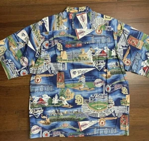 Camiseta De Colección Reyn Spooner San Diego Padres MLB 1998 Campeones Nacionales Nueva Sin Etiquetas Pequeña - Imagen 1 de 11