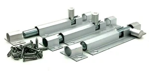 ALUMINIUM TOWER BOLT 75mm straight barrel slide lock bathroom door + screw(388) - Picture 1 of 3