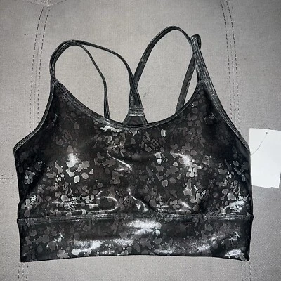 Marika Size Small Padded Sports Bra Racerback Shiny Green Bralette NWOT - Image 1 of 4