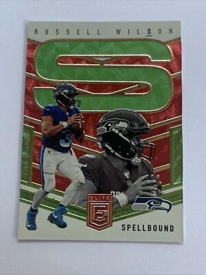 2018 Panini Donruss Elite Russell Wilson Spellbound “S” 63/99 Red SP #SB-RW4 SEA - Image 1 of 2