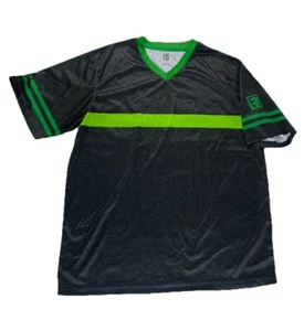7 Eleven Black V Neck Shirt Employee Work Uniform Mens Size Small Short Sleeve - Picture 1 of 6