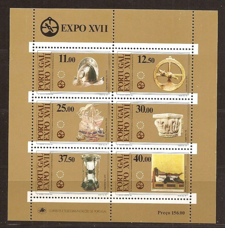 [55] Portugal 1983, Bloque MNH**,Exposición Europea de Arte, Ciencia y Cultura Foto 1 de 1