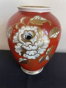 SCHAUBACH KUNST PORZELLANVASE VINTAGE BLUMEN HANDBEMALT DEUTSCHLAND - AUS USA - Bild 1 von 6