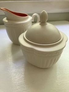 MIKASA Italienische Terrakotta Zuckerdose/Deckel & Milchkännchen - Bild 1 von 10