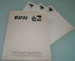 The Beatles A Hard Days Night Kit de Información de Prensa Original de Universal MCA - Imagen 1 de 7