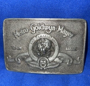 Metro-Goldwyn Mayer Studios MGM Employee Credit Union Metal Belt Buckle USA - Picture 1 of 8