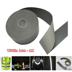 High Intensity Reflective Tape Self-Adhesive Warning Hi Viz Visibility Tape Gray - Picture 1 of 7