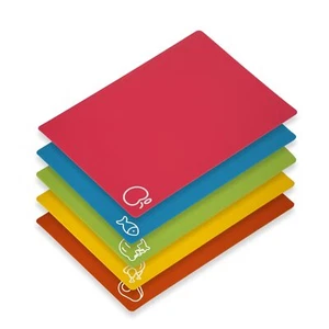 5 Pieces Flexible Cutting Boards BPA Free Plastic Cutting Boards for Kitchen ... - Picture 1 of 6