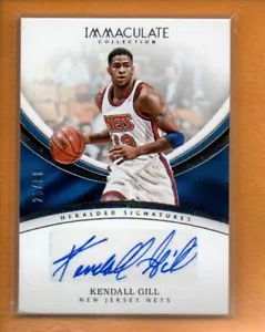 Kendall Gill 2016-17 Panini Immaculate BK Heralded Signatures Auto /99 - Bild 1 von 3