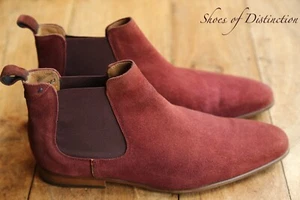Paul Smith Falconer Burgundy Suede Chelsea Boots Shoes UK 8 US 9 EU 42 - Picture 1 of 10