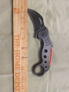ALBATROSS 7.5" Tactical Ring Shaft Damascus Steel Folding Pocket Knife - Picture 1 of 5
