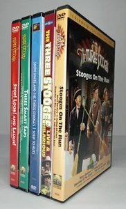 THE THREE STOOGES Lot of 5 DVDS - Soup To Nuts, Live & Hilarious, On The Run VG - Picture 1 of 24