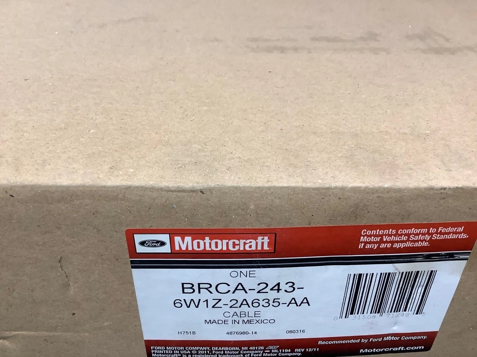 Conjunto de cable de freno de estacionamiento Ford, Lincoln, Mercury 2003-2011 Ford/MC# 6W1Z-2A635-AA Foto 1 de 2