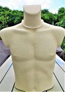 Herrenschmuck Süßwasserperlen Unikat Kette Länge von 45-53 cm Perlenkette 5243 - Bild 1 von 12