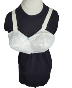 LADY CAMEO Dallas Women 44FF White LACE SOFT CUP BRA STYLE 707 Vtg NWOT New USA - Picture 1 of 13