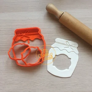 Jar Jam Jar Cookie Molds Stuffed Cookie Cutter Tag 7cm - Picture 1 of 1