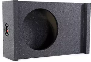 Single 12 Inch Sub Enclosure, Universal Downfire/Behind Seat Speaker Box - Picture 1 of 7