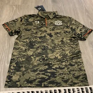 Under Armour Auburn Tigers Polo Shirt Men’s Size: Medium Camo Loose - Picture 1 of 3
