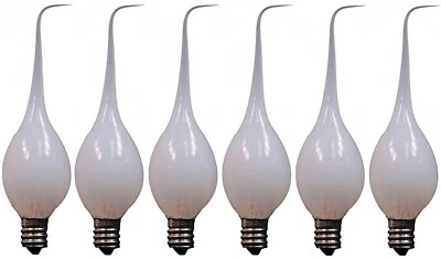 Paquete de 6 bombillas de vela sumergidas de silicona, 7 vatios, vida más larga estilo rural Foto 1 de 4