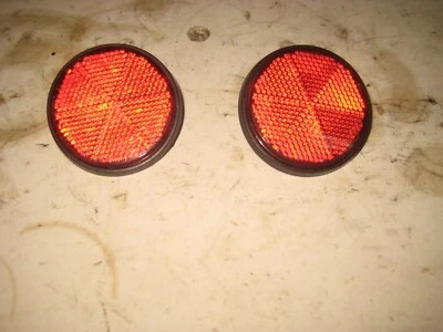 Vintage Snowmobile 1978 Yamaha Enticer 340 Red Rear Tunnel Reflectors Foto 1 de 2