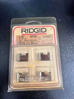 RIDGID 1/8" NPSM Alloy Steel Pipe Dies 37945 - 1 Pack - Image 1 of 3