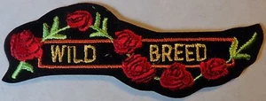 WILD BREED - VEST PATCH - RED ROSE - BIKER - NEW BIKER VEST PATCH - Picture 1 of 1
