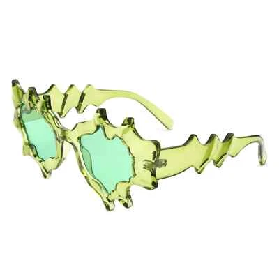 Gafas de sol unisex tintadas de novedad geométrica - Gafas de sol redondas puntiagudas irregulares Foto 1 de 4