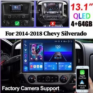 13.1'' 4G+64G Car Stereo Radio Carplay For Chevrolet Silverado GMC 2014-2018 GPS - Picture 1 of 19