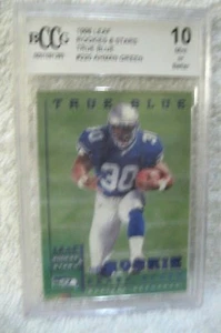 Ahman Green RC 1998 Leaf Rookies&Stars True Blue Parallel Rookie Graded BccG10! - Picture 1 of 12