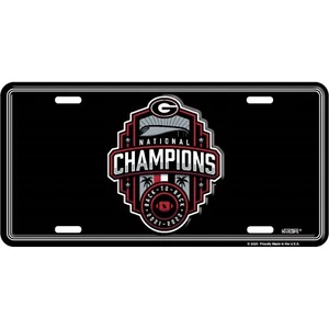 GEORGIA BULLDOGS NATIONAL CHAMPIONS BACK TO BACK 2021 2022 LICENCE PLATE CAR TAG - Picture 1 of 4