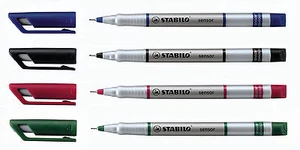 Stabilo Sensor Fineliner Ultra Fine Line Marker - Pack Of 3 - Picture 1 of 1