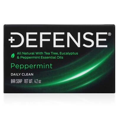 Defense Soap All Natural Peppermint Bar Soap for Men | Made by Wrestlers with... - Image 1 of 4