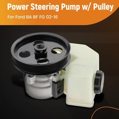 Power Steering Pump + pulley & reservoir For FPV F6 Typhoon BA BF 6 Cyl 270T - Image 1 of 4
