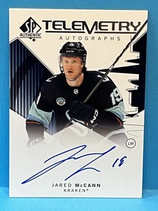 2024-25 UD SP Authentic Telemetry Autographs Jared McCann Auto Seattle Kraken - Foto 1 di 2