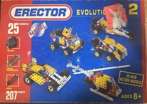 Meccano Erector Evolution Set #2 Metal Construction Kit 25 Illustrated Models - Picture 1 of 6