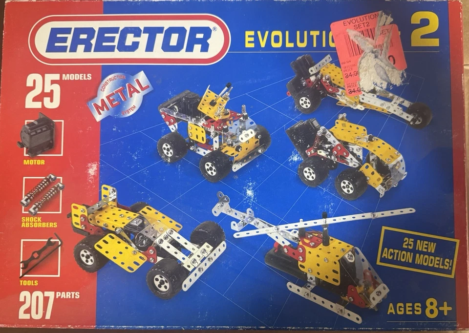 Meccano Erector Evolution Set #2 Metal Construction Kit 25 Illustrated Models - Image 1 of 4