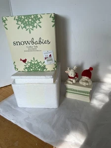 Dept 56 SNOWBABIES Figurine Coffee Talk Hot Chocolate Reindeer Child RARE ITEM - Picture 1 of 3